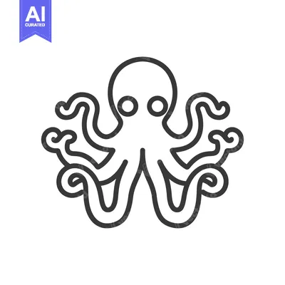 Popular premium asset: A stylized black and white illustration of an octopus creature