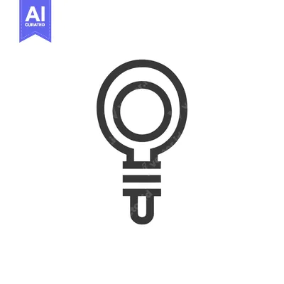 Aset premium populer: Minimalist Lightbulb Icon: Bold Outline on White Background, Idea Symb