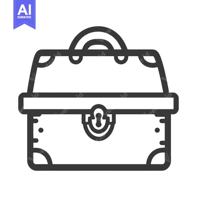 Aset premium populer: The detailed drawing of a luggage or a classic travel case