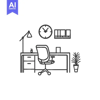 Premium design asset: A Simple Vector Illustration Of A Modern Office Workspace