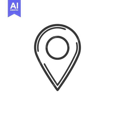 Popular premium asset: Minimalist Location Pin Icon with Double Outline on White Background