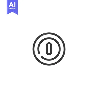 Aset premium populer: Minimalist Zero Icon: Circular Outline with Central Digit