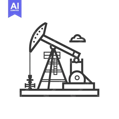 Premium design asset: Oil Pump Jack Extraction Equipment Illustration