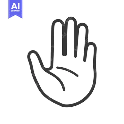 A detailed minimalist line drawing of a human hand with fingers