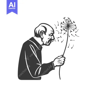 Popular premium asset: Old Man Blowing Dandelion Seeds