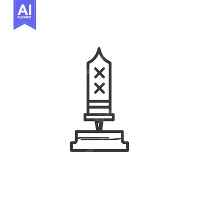 Aset desain premium: The illustration of a stylized object with cross symbols on it