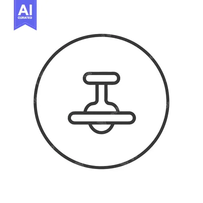 Aset desain premium: Minimalist Ceiling Fan Icon in Circle Outline, Modern Design