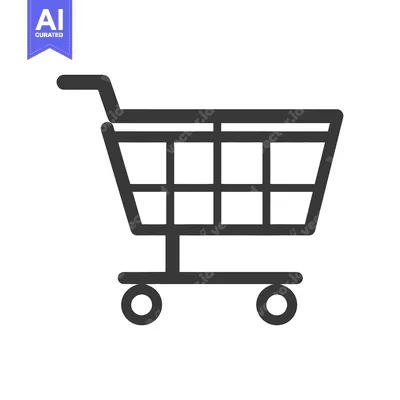 Popular premium asset: A simple black line drawing depicts an empty shopping cart