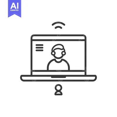 Online Video Conference with a Person Wearing Headphones