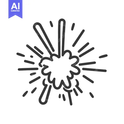 Aset premium populer: A simple graphic illustration of a small explosion design