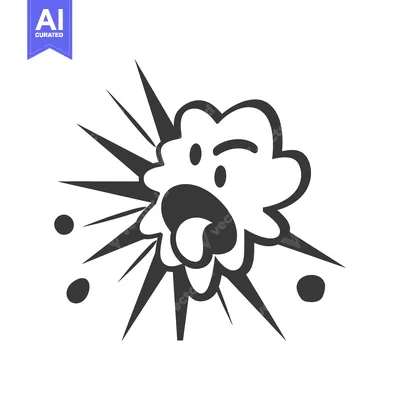 Popular premium asset: A cartoon explosion with a surprised face and popping elements