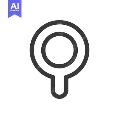 Aset premium populer: Simple Black and White Location Pin Icon Design