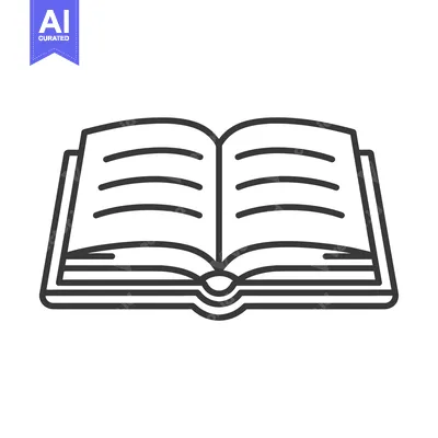 Popular premium asset: Open Book with Blank Pages and a Simple Line Drawing Style