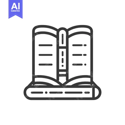 Premium design asset: Open Book with Bookmark Icon