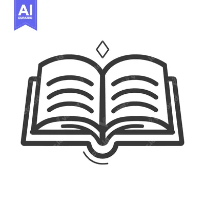 Popular premium asset: Open Book with Diamond and Curved Lines