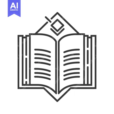 Aset premium populer: Open Book with Diamond Shape on Top