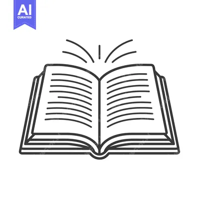 Premium design asset: Open Book with Glowing Lines Emanating from the Center