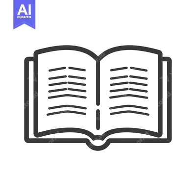 Open Book with Lines Representing Text