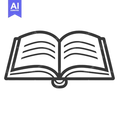 Aset desain premium: Open book with pages and a binding