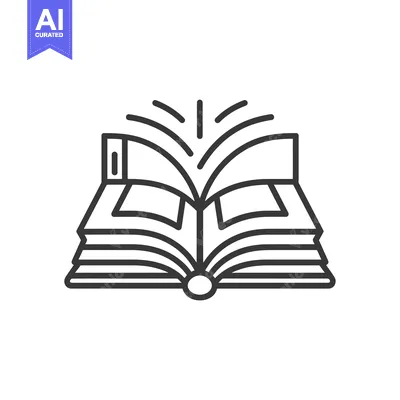 Aset desain premium: Open Book with Radiating Lines and a Circle in the Center