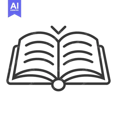 Open Book with Rounded Spine and Creased Pages