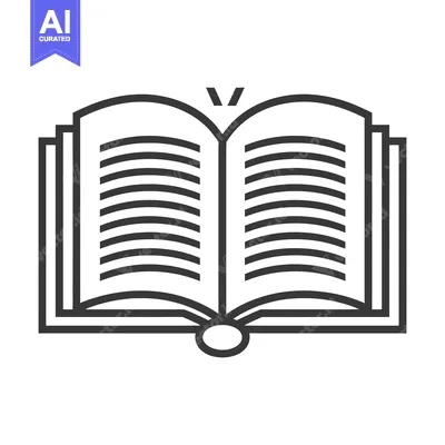 Aset premium populer: Open Book with Simple Line Art Style