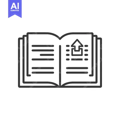 Open Book with Upload Symbol Icon
