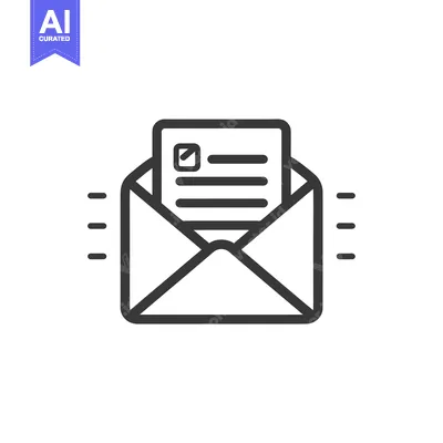 Premium design asset: Open Envelope with a Letter and Motion Lines