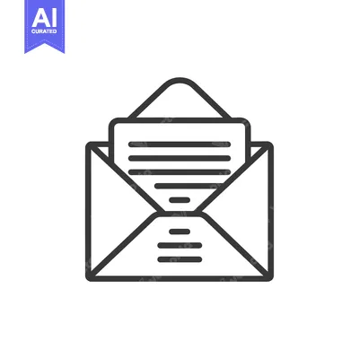 Aset premium populer: Open Envelope with a Letter Inside