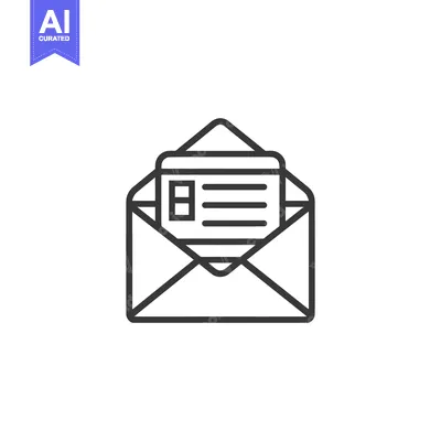Aset premium populer: Open Envelope with a Letter Inside