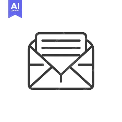 Aset premium populer: Open envelope with a message inside