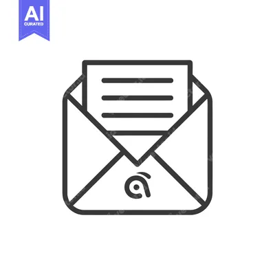 Open Envelope with an "At" Symbol inside