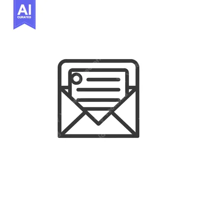 Aset premium populer: Open Envelope with Letter and Circle Icon