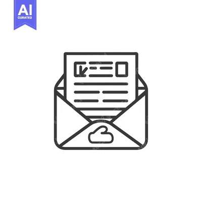 Aset desain premium: Open Envelope with Letter and Thumbs Up Icon