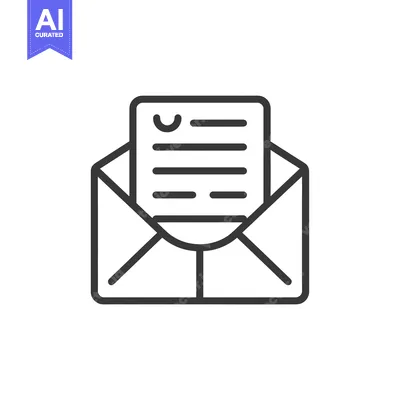 Premium design asset: Open Envelope with Letter Inside