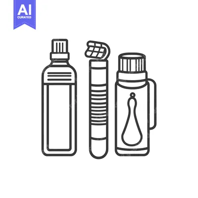 Three containers depicted using simple black and white outlines