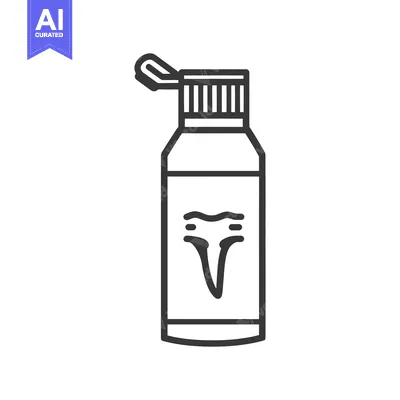 An illustration of a bottle with a flip top cap