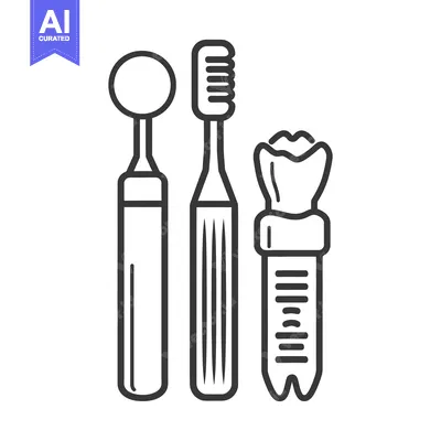 Various tools for cleaning and examining teeth are displayed clearly