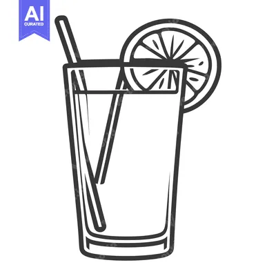 A tall glass of juice with a citrus fruit slice garnish