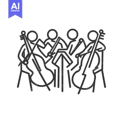 Four musicians are playing stringed instruments in an ensemble