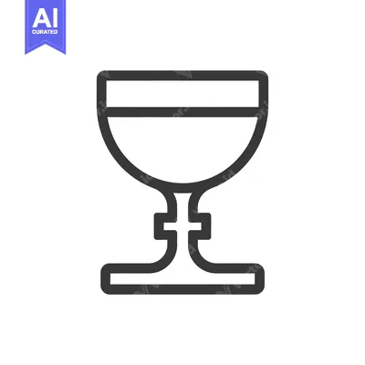 Aset premium populer: An illustrative image of a decorative chalice on white background
