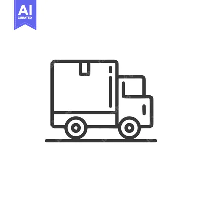 Popular premium asset: Minimalist Delivery Truck Icon: Modern Line Art for Logistics and Tran