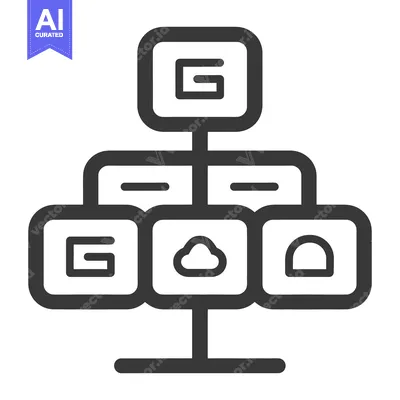 Premium design asset: An abstract diagram of a network structure is presented here