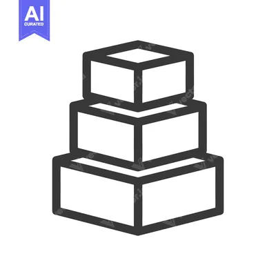 Aset premium populer: Stacked blocks of different sizes are shown in illustration