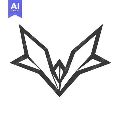Popular premium asset: A modern geometric illustration depicting the stylized outline of a fo