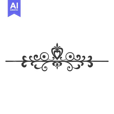 Aset premium populer: Ornamental Design with a Heart and Swirls