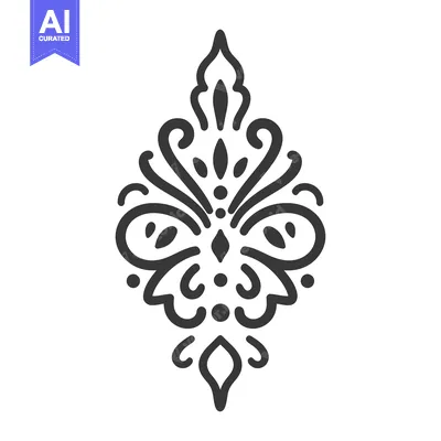 Popular premium asset: A symmetrical floral design composed of stylized decorative elements