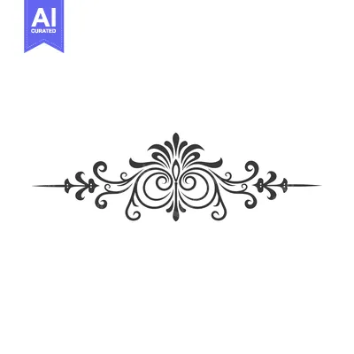 Popular premium asset: Ornate black and white decorative element
