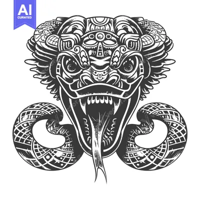 Aset premium populer: Ornate Black and White Dragon Head with Fangs and Tongue Out