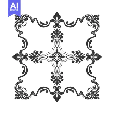 Popular premium asset: Ornate Black and White Floral Frame Design